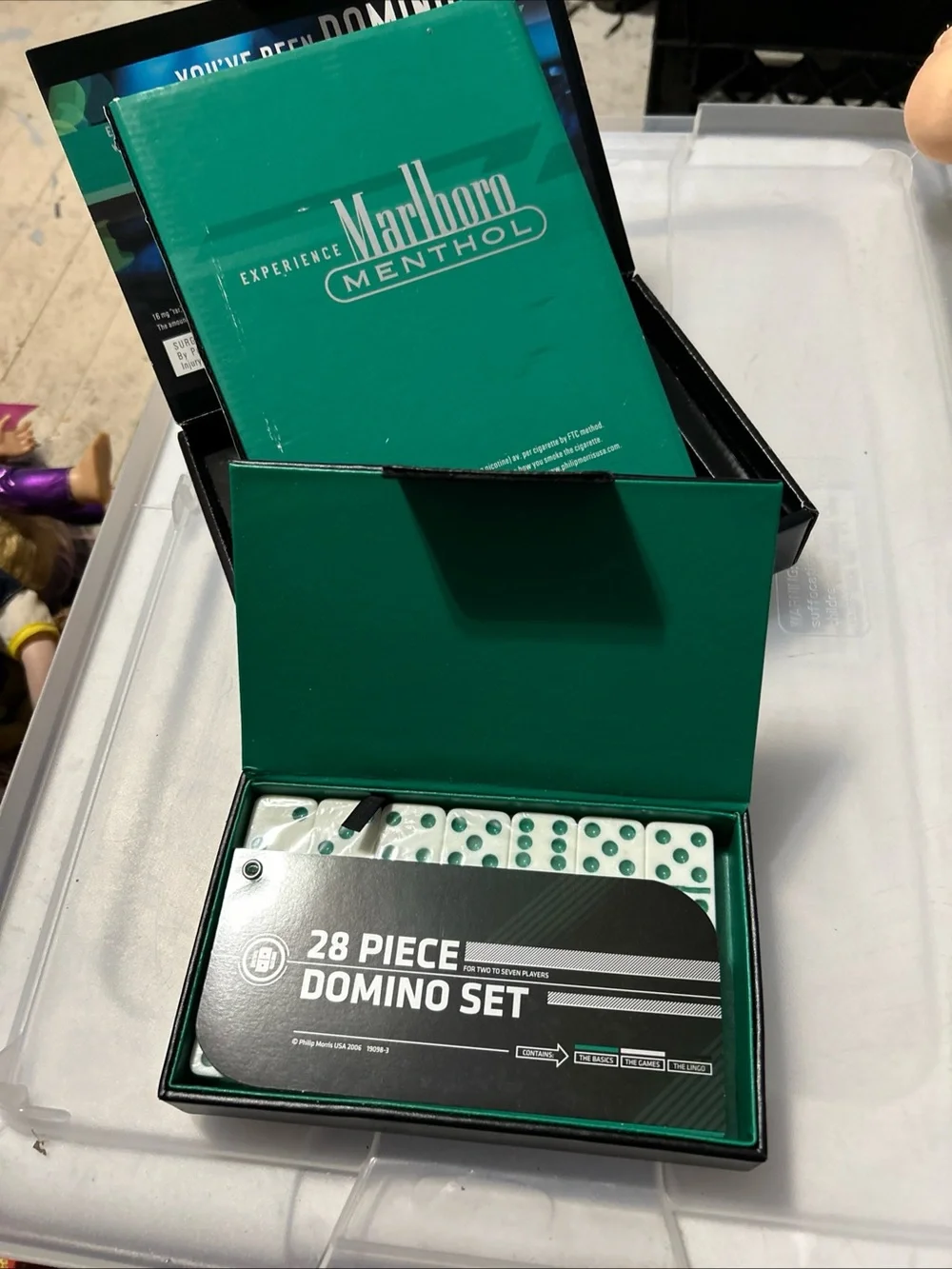 Marlboro Menthol Green and White 28-Piece Domino Set